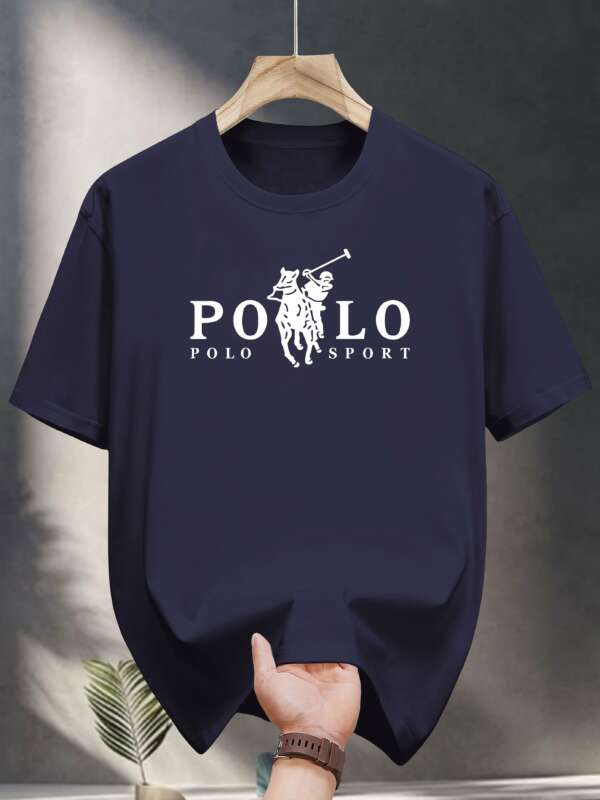 Men's Heavyweight 200gsm 100% Cotton Sport Graphic T-Shirt - Black Crew Neck Casual Tee for Everyday & Formal Summer Outfits - Breathable Everyday Essential Shirt - Image 3